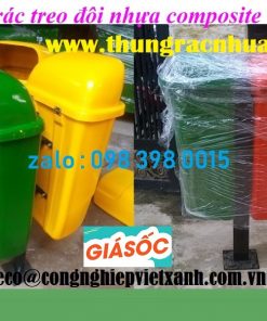Thùng rác treo đôi