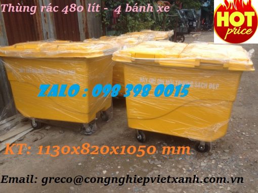 thùng rác composite 480 lít
