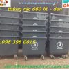 Thùng rác nhựa 660 lít màu đen