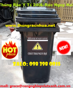 thùng rác y tế màu đen