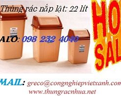 Thùng rác nắp lật 22 lít