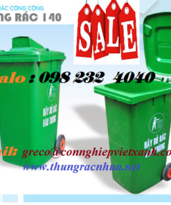 Thùng rác 140 lít nắp hở