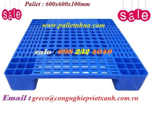 Pallet nhựa 600x600x100mm