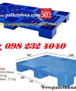 Pallet nhựa 1000 x 600 x 100mm
