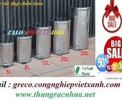 Thùng rác inox đạp chân