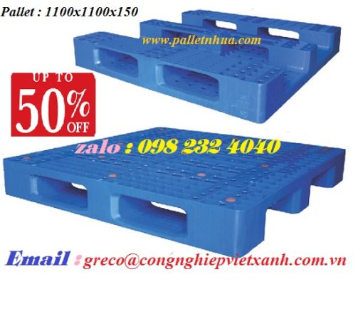 Pallet nhựa 1100x1100x150mm