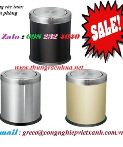 Thùng rác inox nắp bập bênh văn phòng