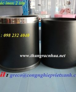 Thùng rác inox 2 lớp