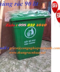 Thùng rác 90 lít nắp kín