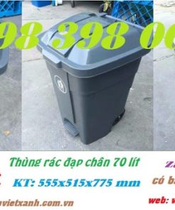 Thùng rác nhựa đạp chân 70 lít