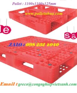 Pallet nhựa : 1100x1100x125mm