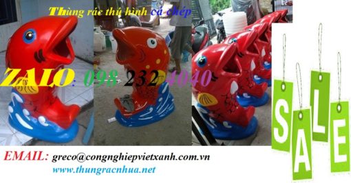 thùng rác cá chép