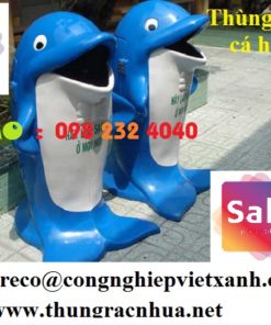 Thùng rác hình cá heo