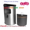 Thùng rác inox óp tường