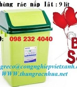 thùng rác nắp lật 9 lít
