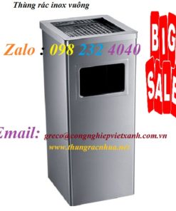 thùng rác gạt tàn vuông