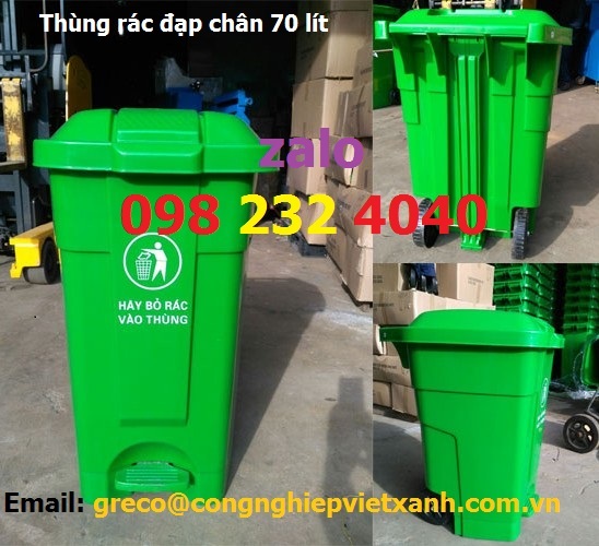 thùng rác đạp chân 70 lít