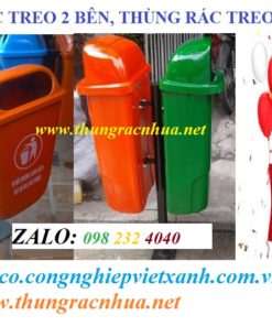 Thùng rác treo đôi nhựa : 50 lít*2