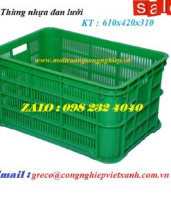 Thùng nhựa đan lưới610x420x310mm