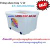 Thùng nhựa trong 72 lít 620x460x360mm