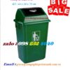 Thùng rác nhựa nắp bập bênh HDPE 60 lít