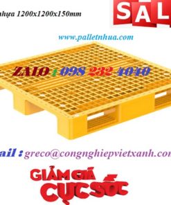 Pallet nhựa một mặt 1200x1200x150mm