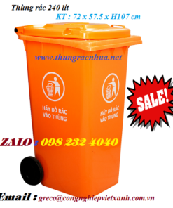 Thùng rác nhựa 240 lít