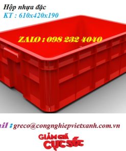 Hộp nhựa đặc 610x420x190mm