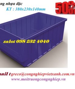 Thùng nhựa đặc 380x230x140mm