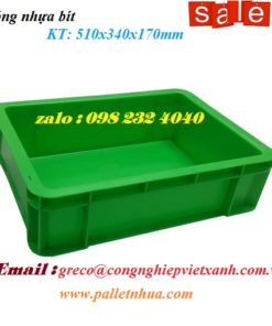 Thùng nhựa đặc 510x340x170mm