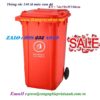 Thùng rác nhựa 240 lít màu đỏ