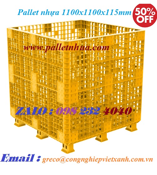 Pallet nhựa 1100x1100x115mm