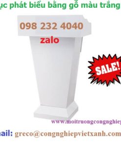 Bục phát biểu gỗ màu trắng