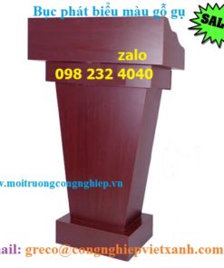 bục phát biểu màu gỗ gụ