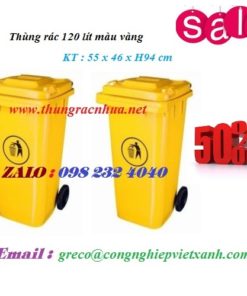 thùng rác nhựa công cộng 120Lthùng rác nhựa công cộng 120L