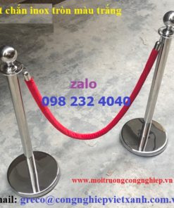 CỘT CHẮN INOX TRẮNG DÂY NHUNG