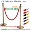 Cột chắn inox đầu tròn mạ vàng