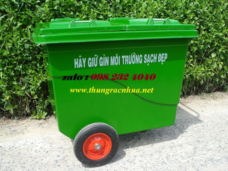Thùng rác nhựa 1000 lít 3 bánh