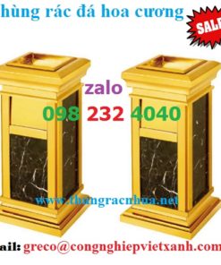 Thùng rác inox đá hoa cương
