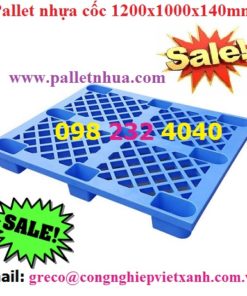 Pallet nhựa cốc 1200x1000x140mm