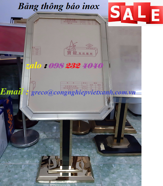 Bảng thông báo inox