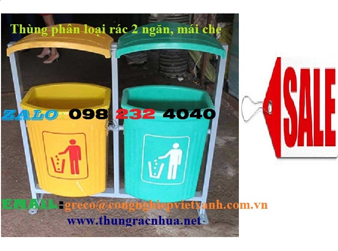 Thùng rác treo đôi 80 lít