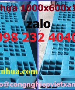 Pallet nhưa xanh 1000x600x100mm