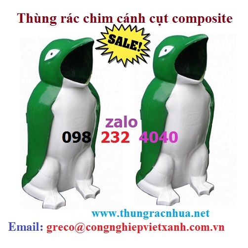 Thùng rác chim cánh cụt composite