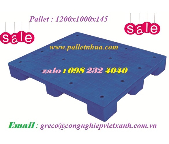 Pallet nhựa 1200 x 1000 x 145mm