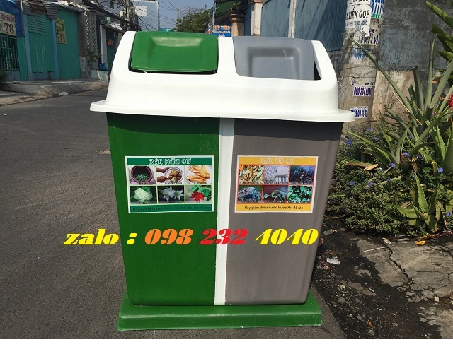 Thùng phân loại rác 2 ngăn