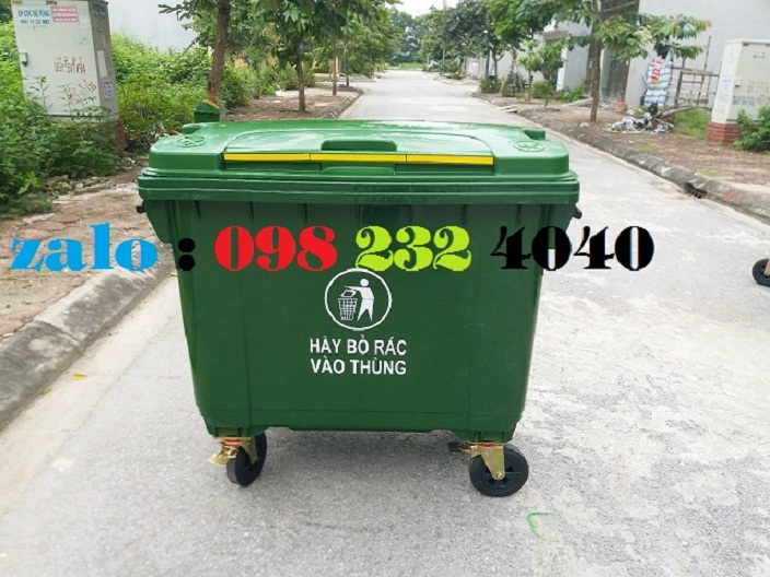 thùng rác nhựa 660 lít hdpe