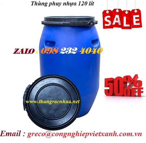 Thùng phuy nhựa 120 lít