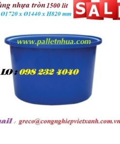 Thùng nhựa tròn dung tích 1500 lít