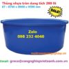 Thùng nhựa tròn dung tích 200 lít